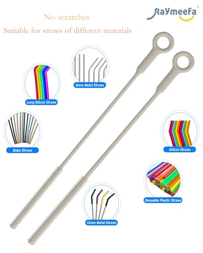 Straw Cleaner Brush Set - Raymeefa Scratch-Free Detail Cleaning for Reusable Straws & Tumblers (Khaki) - color: Khaki