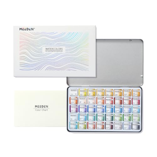 MEEDEN Professional Watercolor Paint Set: 40 Colors Semi-Moist Watercolor Set - High Saturation Art Supplies for Painting Adults Artists Pros - color: 40 Colors