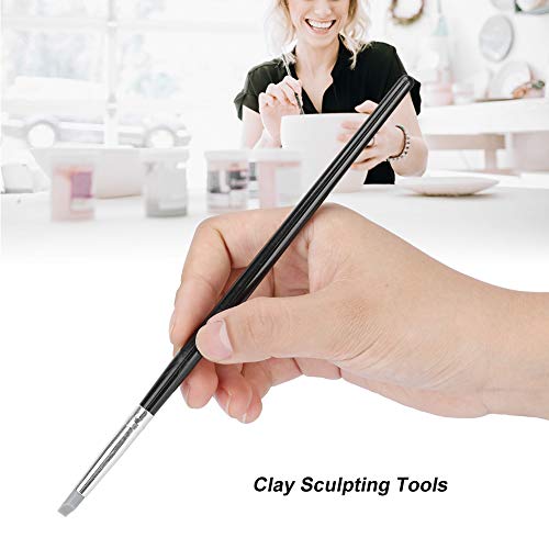 5PCS Clay Sculpting Tool Silicone Clay Tools Silicone Paint Brush Flexible Clay Sculpture Tools Silicon Color Shaper Brushes Color Shapers Brushes for Color Shaping Blending Remove