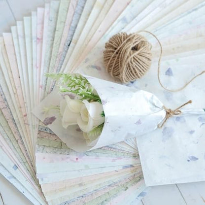 A4 Natural Banana bark, Leaves etc., Mulberry Paper Sheets Art Tissue Washi Paper Design Craft Art Origami Suppliers Card Making Writing Painting 50 Sheets (Mixed Leaves,Banana Bark, etc., A4) - color: Mixed Leaves,Banana Bark, etc., size: 8.3 X 11.7 Inch