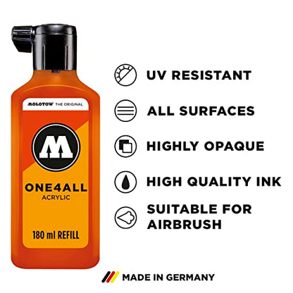 Molotow ONE4ALL Refill Acrylic, Colour 234 Calypso Medium, 180 ml, Refill Ink for Permanent Marker - color: 234 Calypso Medium