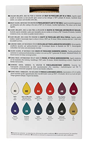 Pebeo Porcelaine 150 China Paint, Exploration Set #1- Set of 12 x 20 ml Bottles - color: Multicolor, style: 12 x 20ml