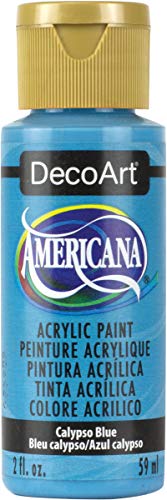 DecoArt Americana Acrylic Paint, 2-Ounce, Calypso Blue - color: Calypso Blue, size: 2 Fl Oz (Pack of 1)
