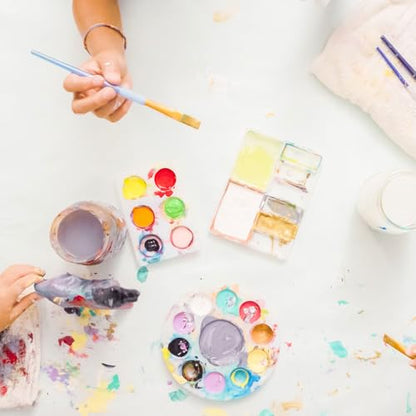 PATIKIL Paint Brushes Set, 100Pcs Acrylic Paint Brush Nylon Hair for Watercolor Oil Painting Miniature Detailing Rock Painting, Blue - color: Blue