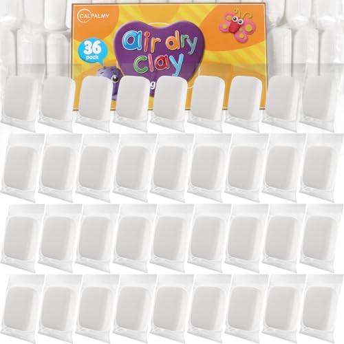 CALPALMY Air Dry Foam Clay (36 Pack), 360g White Moldable Soft Clay for Kids Gifts Partty and School Project Supplies, Perfect for Crafting Cosplay and Artistic Projects - color: White, size: 360g (10g/Per Pack)