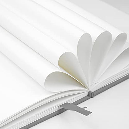 JOYEUX Blank Journal Notebook, A5, 160 Pages 100 Gsm Thick Sketch Books Hardcover Journal for Writing, 5.7 inches x 8 inches Notebooks for Work (Dark Grey) - color: Dark Grey