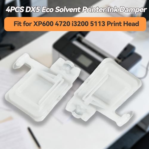 4PCS DX5 Eco Solvent Printer Ink Damper Fit for XP600 4720 i3200 5113 Print Head, for Roland Mutoh Mimaki Printers