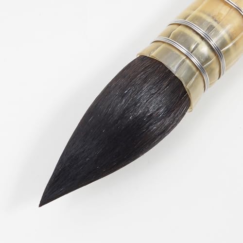 Professional Large Squirrel Hair Watercolor Brush Mop Brush, Ultra High Water Retention for Large Washes and Background Painting Made in France (Size 11) - size: Size 11