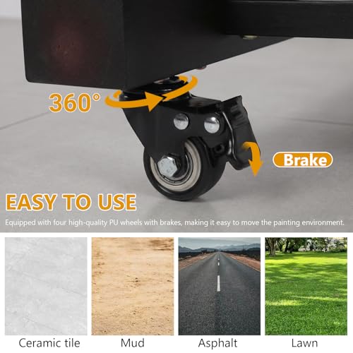 Large Studio Painting Easel Solid Beech Wood Painting Stand Adjustable Floor H-Frame Art Easel for Adults Artists Hold Canvas Up to 78.7in High