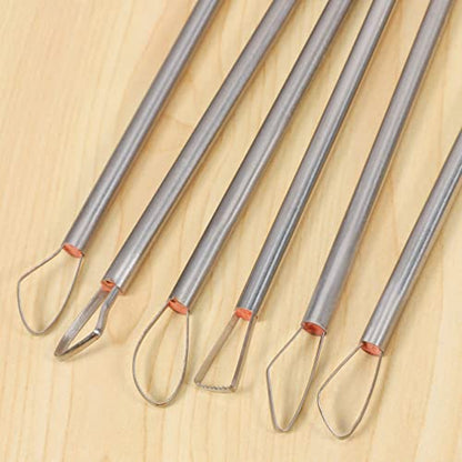 Polymer Clay Tools Pottery Ceramic Sculpting Tools Carving Ribbon Wire End Loop Clay Tools Set