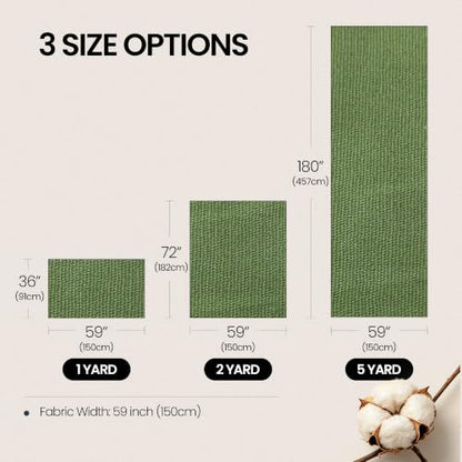 Wildarms 100% Cotton Canvas Fabric by The Yard - 59" Wide 12oz Heavy Duty Natural Duck Canvas for Sewing DIY, Tote Bags, Upholstery & Embroidery (Army Green, Cut by the Yard - color: Army Green, size: 1-Yard Pre-Cut (Non-Continuous)