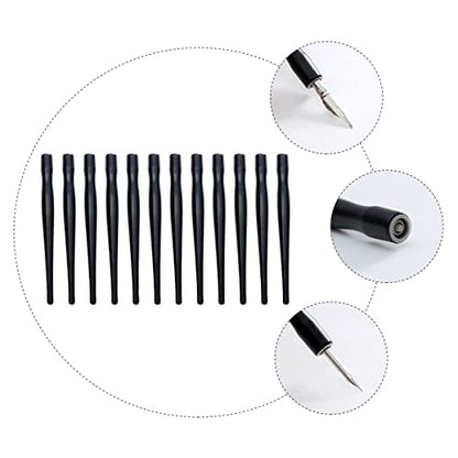 Tofficu Comic Dip Pen Holder Dip Pen Nib Holder for Manga Drawing and Calligraphy Easy Replacement Penholder for Thin Line Art Writing Supplies 5.11 in - color: Blackx2pcs