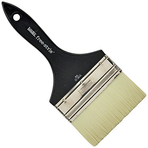Liquitex Professional Freestyle Large Scale Brush, Broad Flat/Varnish, 4inch, Short Handle - size: 4", style: Large Scale Broad Flat/Varnish, Short Handle