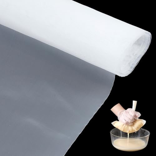 BENECREAT 120 Mesh Nylon Mesh Filter, 2.2 Yards Printing Fabric Mesh, Woven Net Sheet Filter Cloth for Paint Home Brewing Gardening - size: 120 Mesh