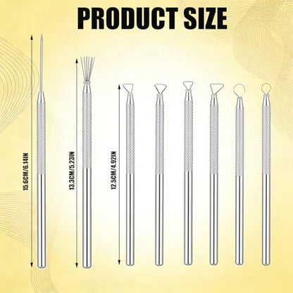 Pottery Ribbon Sculpting Tools Kit，14 Piece Set of Ceramic Edging Tools, Clay Sculpting Tool with Aluminum and Stainless Steel, Used for Carving, Modeling, with Feather Line Texture
