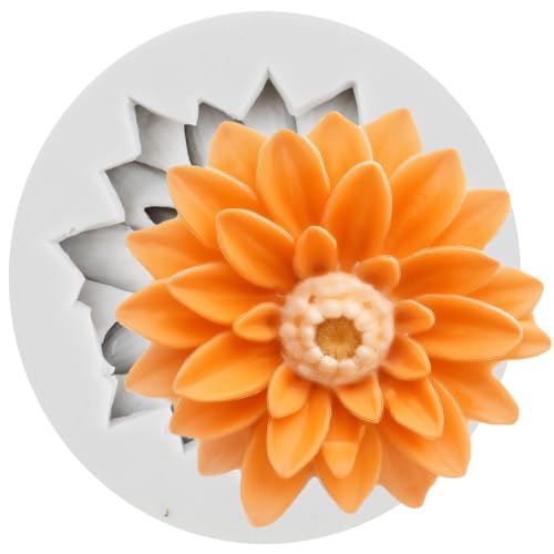 Flower Polymer Clay Mold Chrysanthemum Flower Silicone Molds for DIY Crafts Epoxy Resin Casting Air Dry Clay Plaster Jewelry Making - color: Style C