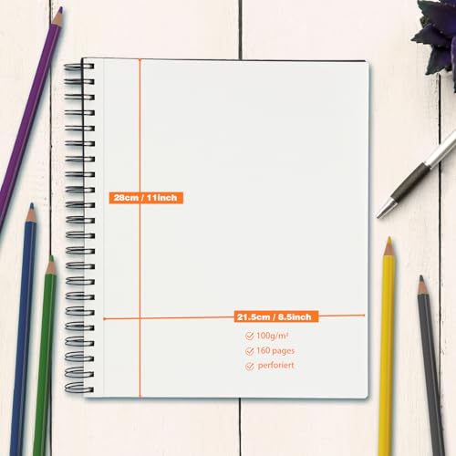 2PACK 5.5x8.5 and 1Pack 9 x 11 inches Hardcover Sketch Book，3 Pack 80-Sheets (68lb/100gsm)，Double-Sided Hardbound Sketchbook, Spiral Bound,Acid Free Painting Art Paper for Kids and Adults - size: 5.5 x 8.5 inches (2 Pack) + 9 x 11 inches (1 Pack)