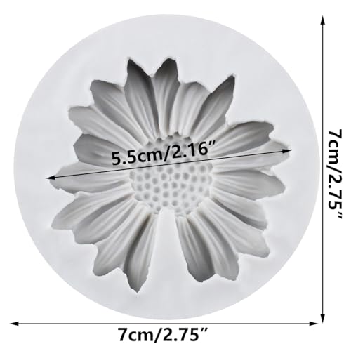 Chrysanthemum Flower Polymer Clay Mold Chrysanthemum Silicone Molds Daisy Flower Mold for DIY Crafts Air Dry Clay Plaster Epoxy Resin Casting Jewelry Making - color: Style G