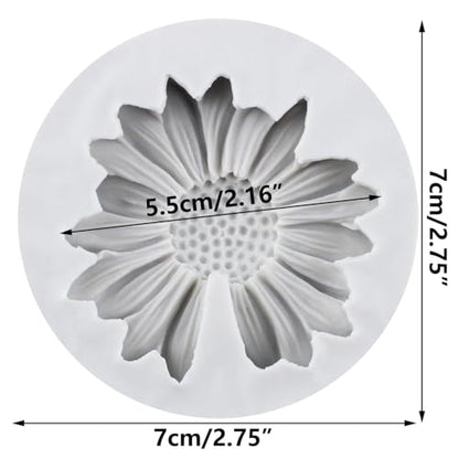 Chrysanthemum Flower Polymer Clay Mold Chrysanthemum Silicone Molds Daisy Flower Mold for DIY Crafts Air Dry Clay Plaster Epoxy Resin Casting Jewelry Making - color: Style G