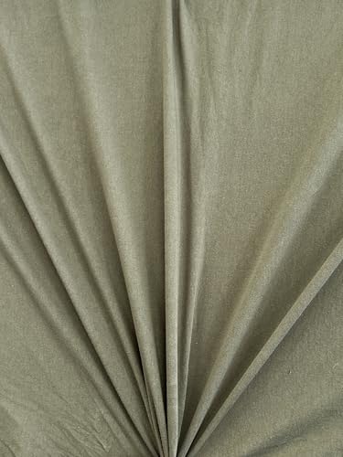 Cotton Jersey Spandex Fabric - Soft - Breathable - All Way Stretch Fabric - Medium Weight - Perfect Choice for Baby Grow, Tshirts, and Cotton Jersey Sheets - 58 Inches Wide - 1 Yard (Army Green) - color: Army Green