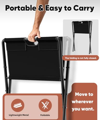 Mocomax Canvas Art Print Rack, Portable Folding Art Display Stand for Painting, Posters, Artwork, Prints, Canvas, Panels, Art Storage Drying Rack in Artist Galleries, Studios, 22.4"Wx25.8"Dx40.5"H (M) - size: Medium