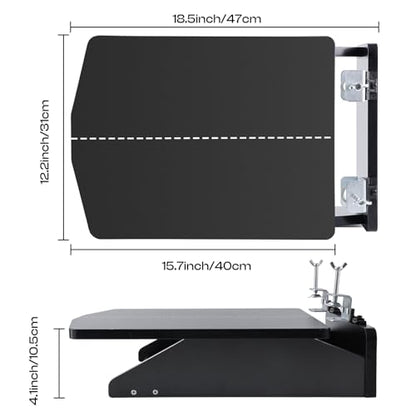 Caydo 46 Pieces Screen Printing Kit with 4 Color Screen Printing Ink, 2 Size Screen Printing Frame and Squeegees for Screen Printing with 15.7x12.2inch Screen Printing Press, Unique Hinge Design