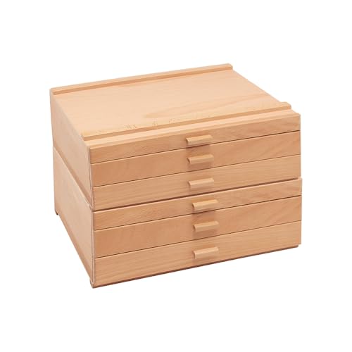HG Art Concepts Artists Storage Chests - Premium Studio Organizer for Paint Tubes, Brushes, Pecils, Markers, & More! - 3 Drawer - 2 Pack - size: 3 Drawer 2 Pack