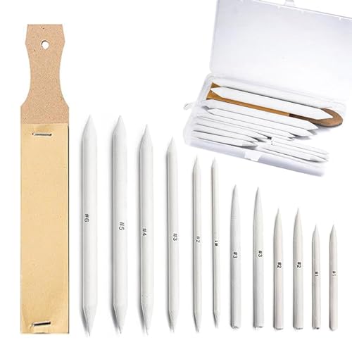 13 / 20Pcs Double-end Blending Stumps Tortillions Set with Sharpener Sharpener Artist Sketching Drawing Tool for Blending Tool