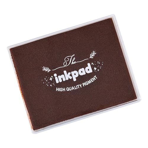 1Pc Oil Based Inks Pad Washable Craft Inks Mat Stamp Assorted Color for Journaling Scrapbooking Traditional Color Stamp - color: brown