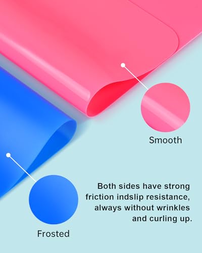 3 Pack Silicone Craft Mat, IKOCO 15.7"x 11.8" Playdough Mat Nonslip and Nonstick Silicone Sheets for Crafts, Paint, Resin Casting Molds, Blue & Rose Red & Cyan - color: Blue&Rose Red&Cyan, size: 15.7''*11.8''