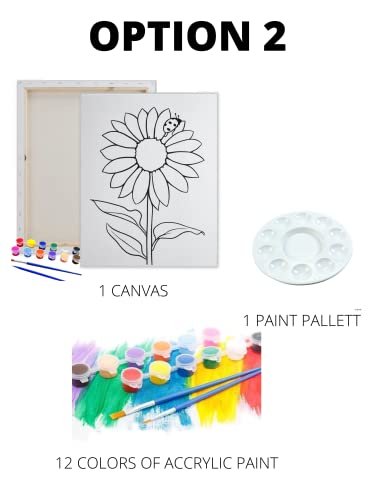 Pre Drawn Canvas Paint Kit | Teen, Kids and Adult Sip and Paint Party Favor | DIY Date Night Couple Activity| Canvas Boards for painting| Afro Woman Drippy (S 8x10 CANVAS ONLY) - size: S 8x10 CANVAS ONLY
