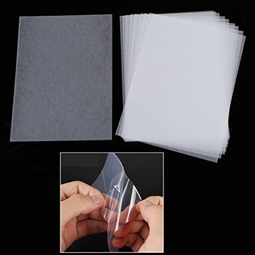 iSuperb 50 Sheets Thin Plastic Stickers Rectangular Sealing Protective Film PET Transparent Free Cutting for Silicone Resin Shaker Molds Quicksand DIY Pendant Jewelry Crafts - color: 50pcs