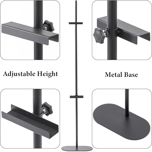 Easel Stand for Sign, Adjustable Display Stands for Frames up to 64", Black Metal Floor Easels for Painting, Picture Frame Holder Easel for Art Signs Photos, Iron Easel with Base for Home Events
