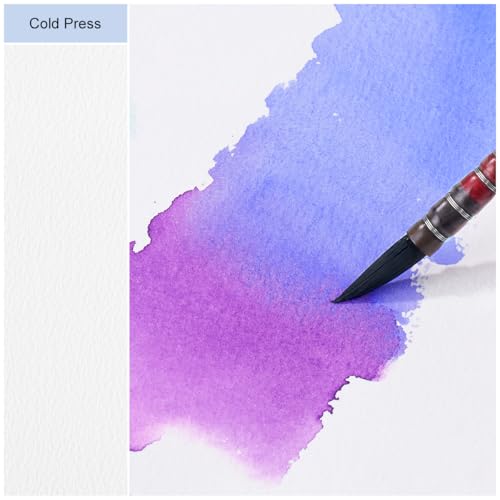 Lightwish Square Watercolor Journal,2 Pack Total 48 Sheets,100% Cotton,300gsm/140lb,Acid-Free, Cold Press Watecolor Sketchbook for Artists Adults Students,6.29 * 6.29 Inches(Blue Starry Sky) - color: Blue Starry Sky