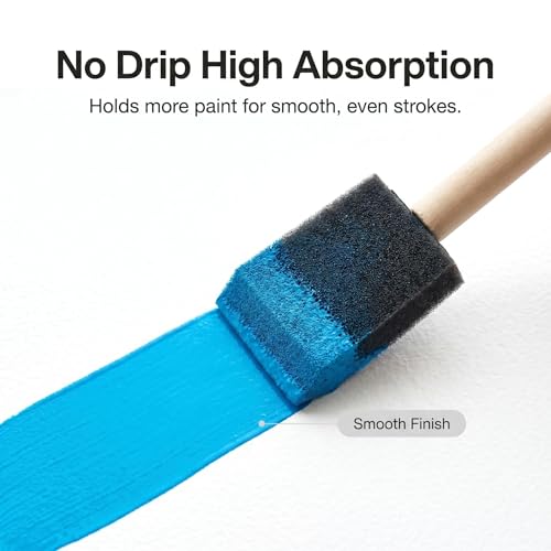 Poly Foam Brushes 2inch 18pcs, High Density Foam Paint Brush for Painting, Staining, Paint Sponges - size: 2inch 18pcs