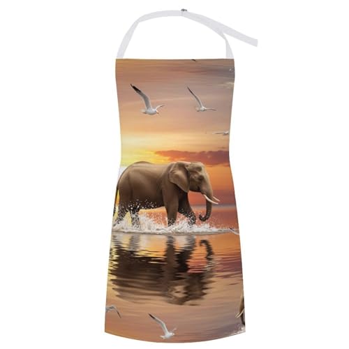 Cooking Apron for Adults with Pockets, Waterproof Oil Resistant Bib for Kitchen Restaurant BBQ Baking - color: Style (323)