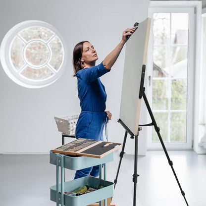 Art Easel for Painting and Display – 4pcs Adjustable Floor 66 Inch Folding Aluminum Easel Stand for Sign - Table Top Canvas Stand - Portable Drawing Paint Heavy Duty for Artist Adults Holder or Teen - style: 66B 4-Pack