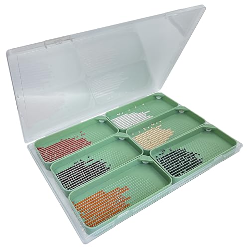 Diamond Painting Trays with Lids, 6 Pack Diamond Painting Trays with Storage Containers, 2-in-1 Diamond Art Storage and Diamond Art Trays, Bead Storage&Line-Up, Diamond Painting Tools for Adults - color: Green