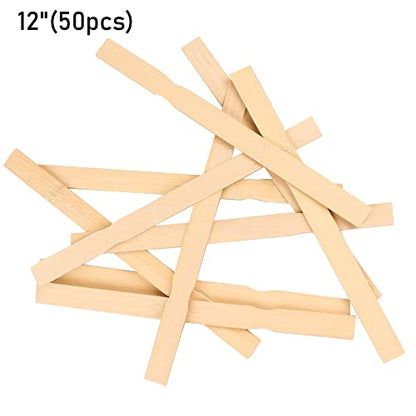 Wooden Paint Stir Sticks - Rewiss Paint Sticks 12 Inch Wood Stirrers Paddles Resin or Kids Wooden Craft Sticks, Garden and Library Markers(Pack of 50) - size: 12 inch(50pcs)