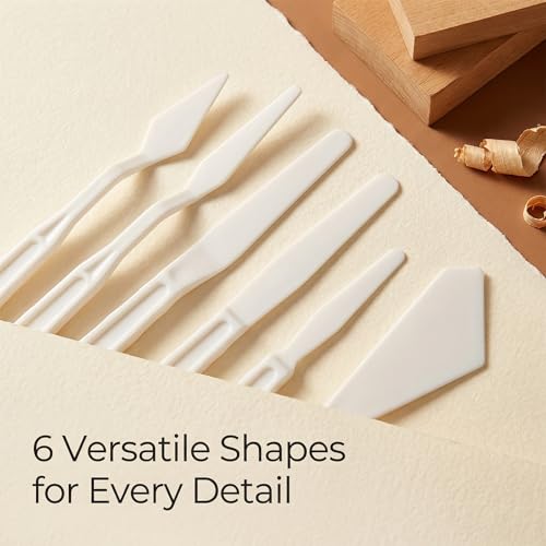 30 Pcs Outstanding Plastic Palette Knife Collection - Reliable Painting Spatula Set. Beautiful Flexible Mixing Scrapers Featuring Excellent Texture Art Supplies.