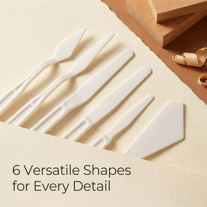 30 Pcs Outstanding Plastic Palette Knife Collection - Reliable Painting Spatula Set. Beautiful Flexible Mixing Scrapers Featuring Excellent Texture Art Supplies.