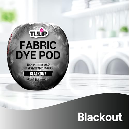 Tulip Fabric Dye Pod Blackout (Black), Permanent Dye for Clothes and Fabric - color: Blackout