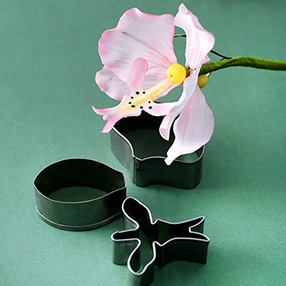 3pcs/set Butterfly Orchid Sugar Flower Cutter Set Fondant Cake Sugarcraft Decorating Tools-Small