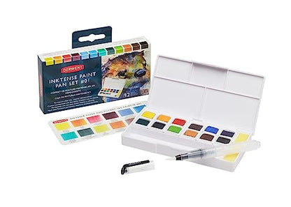 Derwent Inktense Paint 12 Pan Palette #1 - size: 1 Count (Pack of 1), style: 12 Half Pans #01