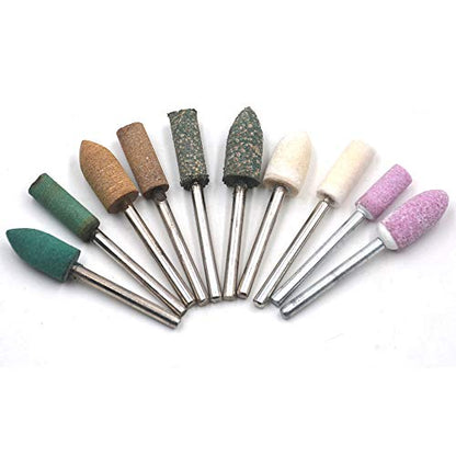 Oudtinx Polishing Grinding Wheels Wool/Sesame/Rubber/Cowhide Grinding Tools- Mixed Set 3mm Shank-100 Pieces
