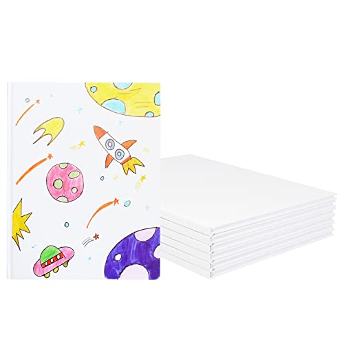 zmybcpack 6 Pack Hardcover Blank Book 8.5x11 inch, Hardcover Blank Book for Students to Write Stories, Blank Hardcover Sketchbooks Journal（White，22 Sheets/ 44 Pages Each） - size: 8.5x11"(6 pack)