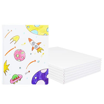 zmybcpack 6 Pack Hardcover Blank Book 8.5x11 inch, Hardcover Blank Book for Students to Write Stories, Blank Hardcover Sketchbooks Journal（White，22 Sheets/ 44 Pages Each） - size: 8.5x11"(6 pack)