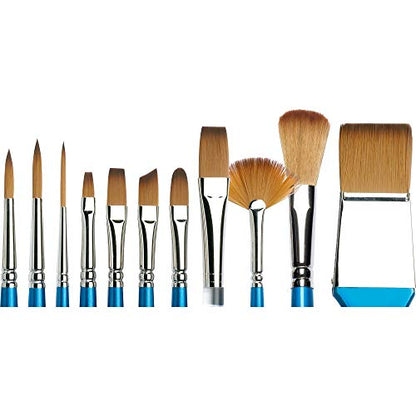 Winsor & Newton Cotman Water Colour Series 888 Short Handle Synthetic Brush, SH #6 - size: SH #6, style: Series 888 Fan