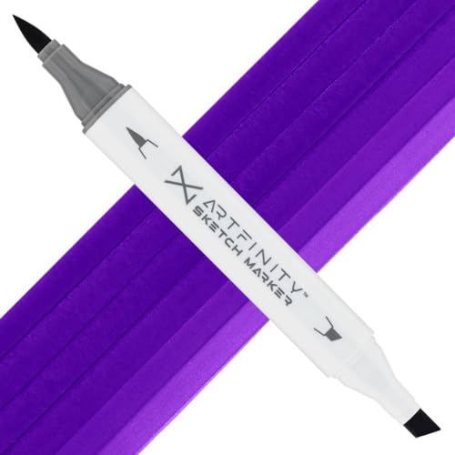Artfinity Sketch Markers - Amethyst BV1-7, Vibrant, Professional, Dye-Based Alcohol Markers for Artists, Drawing, Travel, & More - color: Amethyst BV1-7, size: 1 Count (Pack of 1)