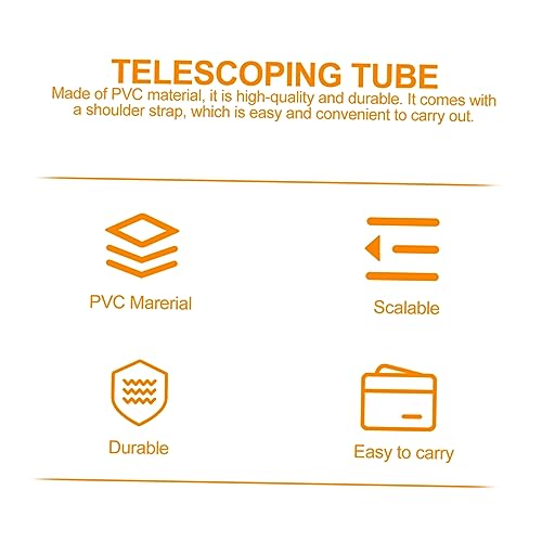 NUOBESTY Thickened Telescoping Poster Tube with Shoulder Strap Expandable Artwork Carrying Case for Drawings Blueprints and Documents Secure Spiral Seal Storage Tube